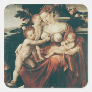 Wohltätigkeit, 1544-58 quadratischer aufkleber