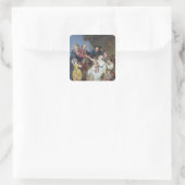 Wohltätigkeit, 1777 quadratischer aufkleber (Tasche)