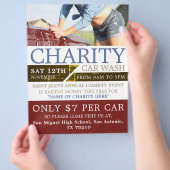 Wohltätigkeit Car Wash Event Advertising Flyer (Hand)
