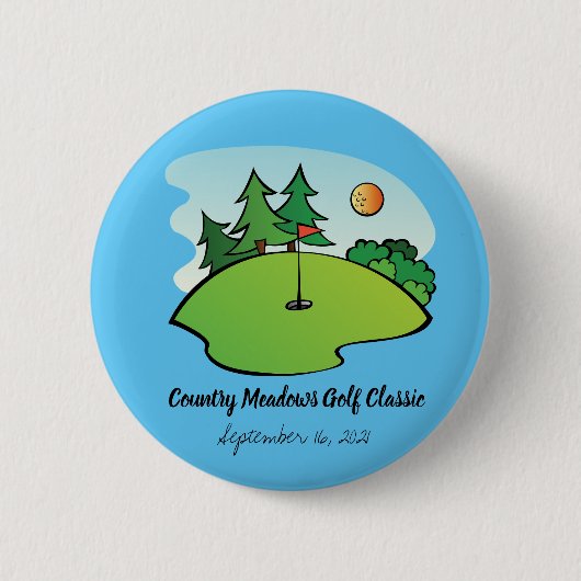 Wohltätigkeit des Golfturniers - Business-Button Button (Vorderseite)