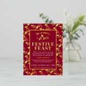 Wohltätigkeit Feierliches Festmahl Weihnachtsfest Folien Feiertagspostkarte (Stehend vorne)