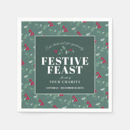 Wohltätigkeit Festliches Festmahl Weihnachtsfest Serviette