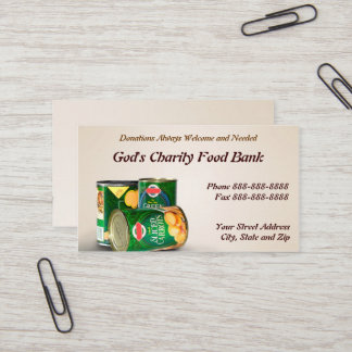 Wohltätigkeit Food Bank Non Profit Business Card Visitenkarte