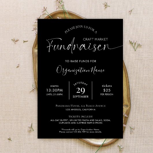 Wohltätigkeit Fundraiser-Logo Minimalistisch Schwa Einladung