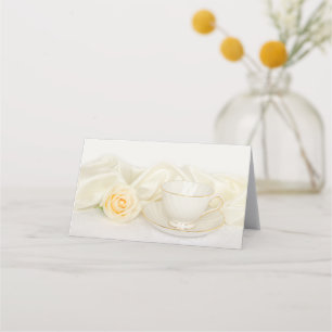 Wohltätigkeit für Tee-Cup und White Rose Platzkarte