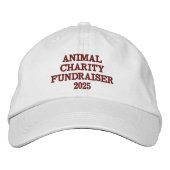 Wohltätigkeit für Tierschutz Bestickte Baseballkappe (Vorderseite)