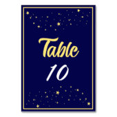 Wohltätigkeit Gala Ball Event Elegante Goldenes Pa Tischnummer (Rückseite)