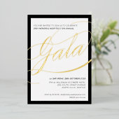 WOHLTÄTIGKEIT GALA elegante formale Kalligraphie s Folieneinladung (Stehend vorne)