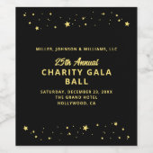 Wohltätigkeit Gala Fundraiser Weinetikett (Einzelnes Label)