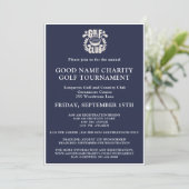 Wohltätigkeit Golf Turnier Logo QR Code Einladung (Stehend Vorderseite)