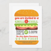 Wohltätigkeit GRILLEN-Schauer und Einladung (Vorne/Hinten)