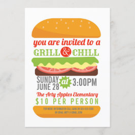 Wohltätigkeit GRILLEN-Schauer und Einladung