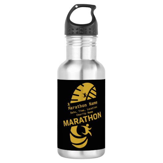 Wohltätigkeit Marathon Werbeartikel Edelstahlflasche (Vorderseite)