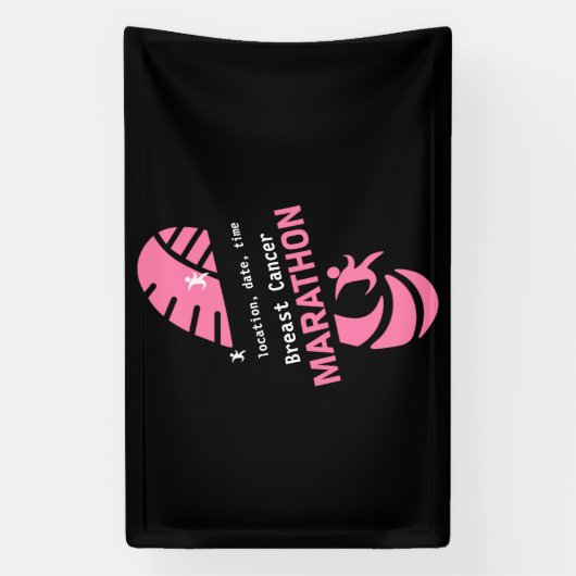 Wohltätigkeit Marathon Werbeartikel T Banner (Vertikal)