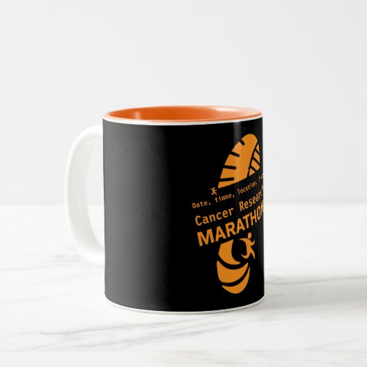 Wohltätigkeit Marathon Werbeartikel Zweifarbige Tasse (Vorderseite Links)