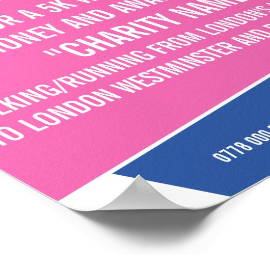 Wohltätigkeit-Run-a-Thon-Event Poster (Ecke)