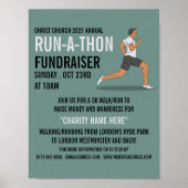 Wohltätigkeit-Run-Walk-a-Thon-Eventwerbung Poster (Vorne)