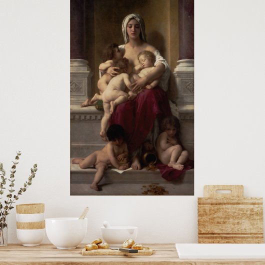 Wohltätigkeit von William Adolphe Bouguereau Poster (Küche)
