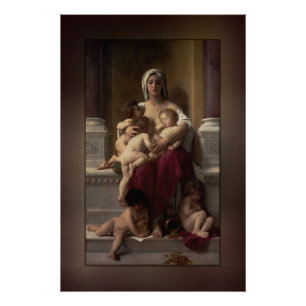 Wohltätigkeit von William Adolphe Bouguereau Poster