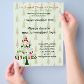 Wohltätigkeit Weihnachtsbaumen Weihnachtsspielzeug Flyer (Hand)