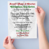 Wohltätigkeit Weihnachtsspielzeug Treiben Weihnach Flyer (Hand)