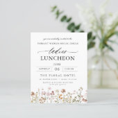 Wohltätigkeit  Wildblume Einladung (Stehend Vorderseite)