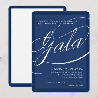 WOHLTÄTIGKEITSGALA elegante formelle Kalligrafie n Einladung