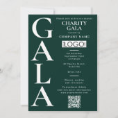 Wohltätigkeitsgala-Fundraising-Event QR-Code-Logo Einladung (Vorderseite)
