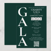 Wohltätigkeitsgala-Fundraising-Event QR-Code-Logo Einladung (Vorne/Hinten)