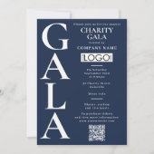 Wohltätigkeitsgala-Fundraising-Event QR-Code-Logo  Einladung (Vorderseite)