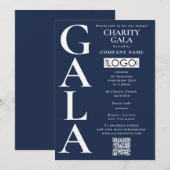 Wohltätigkeitsgala-Fundraising-Event QR-Code-Logo  Einladung (Vorne/Hinten)