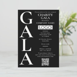 Wohltätigkeitsgala-Fundraising-Event QR-Code-Logo Einladung