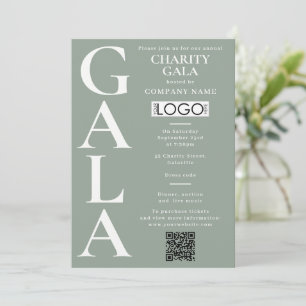 Wohltätigkeitsgala-Fundraising-Event QR-Code-Logo Einladung