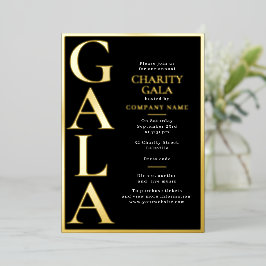 Wohltätigkeitsgala-Vorlage Fundraising-Event Schwa Folieneinladung