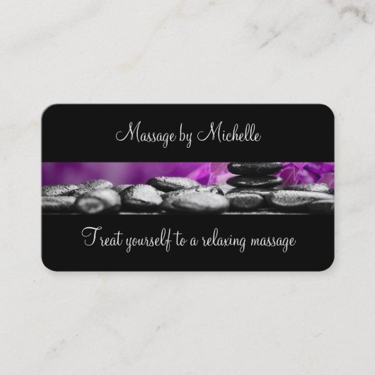 Wohltuende Massage Business Cards Visitenkarte (Vorderseite)