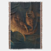 Wohlwollende Elefanten Decke (Vorderseite Vertikal)