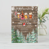 Wohn-Feiertage Brauen Wald Weihnachtsfest Party Einladung (Stehend Vorderseite)