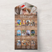 Wohn-Jahr im Review Multi Foto Collage Weihnachten All In One Einladung (Innen Boden)