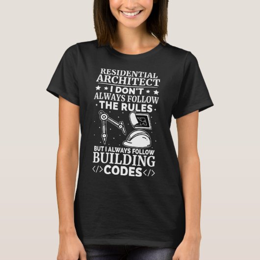 Wohnarchitektur I folge immer Gebäude Cod T-Shirt (Vorderseite)