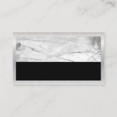 Wohndach | Metallischer Marmor Visitenkarte (Rückseite)