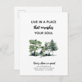 Wohnen Sie an einem Ort, der Ihr Soul auf der neue Ankündigungspostkarte (Vorne/Hinten)