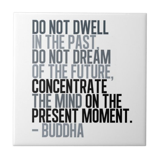 Wohnen Sie nicht in der Vergangenheit - Budda Fliese (Vorderseite)