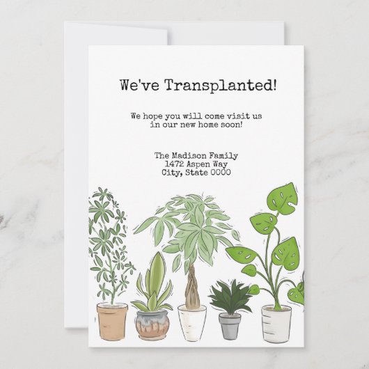 Wohngebäude Änderung der Anschrift Einladung (Vorderseite)