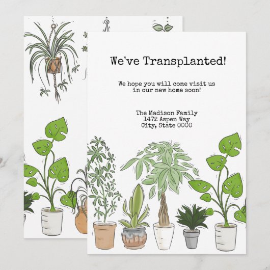 Wohngebäude Änderung der Anschrift Einladung (Vorne/Hinten)