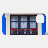 Wohngebäude mit Blume in Fenstern Case-Mate iPhone Hülle (Rückseite (Horizontal))
