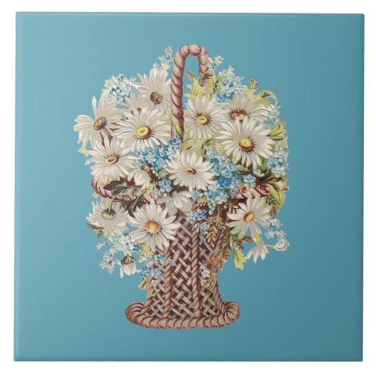 Wohngestaltung aus Vintagem Blumenkorb Fliese (Vorderseite)
