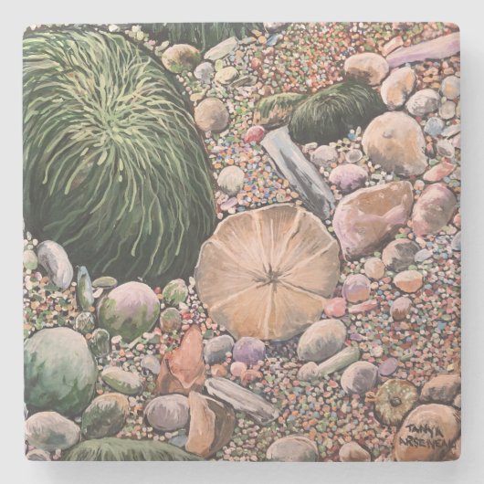 WOHNGESTALTUNG BEACH STEINUNTERSETZER (Vorderseite)