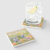 Wohngestaltung der Blume mit Reiseangebot Steinuntersetzer (Seitenansicht)