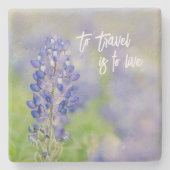 Wohngestaltung der Blume mit Reiseangebot Steinuntersetzer (Vorderseite)