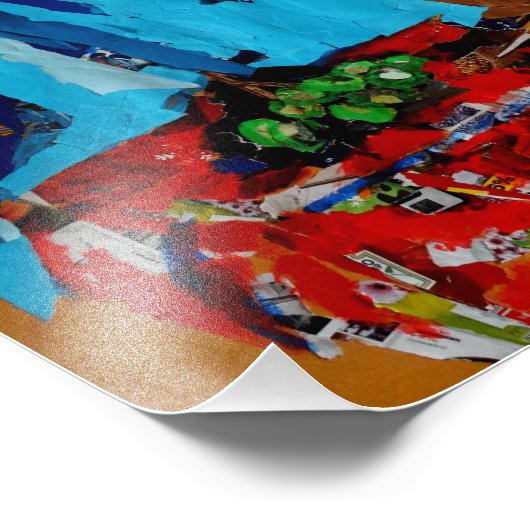 Wohngestaltung der farbenfrohen Kunst Foto drucken (Ecke)